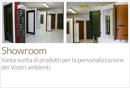 Showroom Vasta scelta di prodotti per la personalizzazione  dei Vostri ambienti.